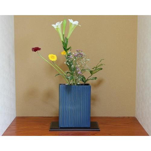 信楽焼 花器 削ぎ長方 立花 陶器 花瓶 生け花 和風 華道 池坊 生花用