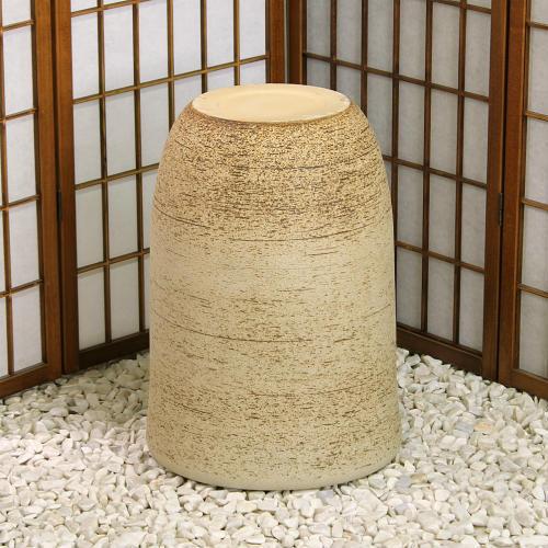 ポイント5倍]信楽焼 陶器 傘立て 白 ペア フクロウ 透し彫 傘たて