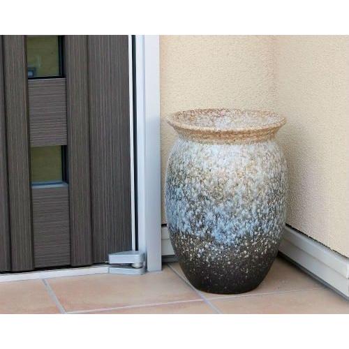 信楽焼 陶器 傘立て 白窯変 壷型 傘たて スリム 北欧 おしゃれ