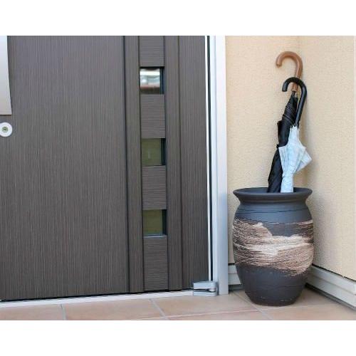 信楽焼 陶器 傘立て 刷毛目 壷型 傘たて スリム 北欧 おしゃれ