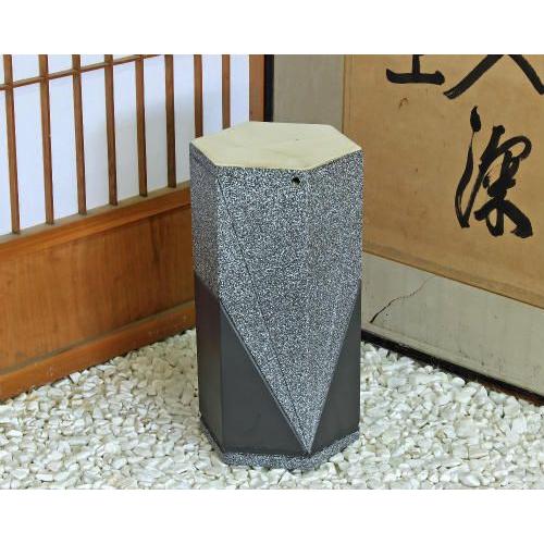 [ポイント5倍]信楽焼 陶器 傘立て ツートン六角彫り 傘たて スリム 北欧 おしゃれ アンティーク かわいい ギフト 業務用 傘立 信楽焼き(MB040-03G)_2