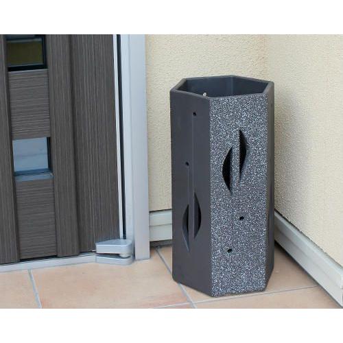 [ポイント5倍]信楽焼 陶器 傘立て 白斑点ツートン透かし六角 傘たて スリム 北欧 おしゃれ アンティーク かわいい ギフト 業務用 傘立 信楽焼き(MB040-02G)_1
