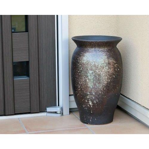 信楽焼　傘立て　壷 信楽焼傘立て 変形大壷 高さ46cm 信楽焼傘立て 変形大壷 高さ46cm