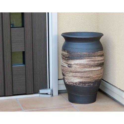 信楽焼 陶器 傘立て 刷毛目 長 壷型 傘たて スリム 北欧 おしゃれ