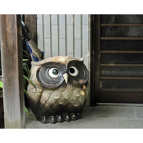 信楽焼 屋内灯 灯り 高さ38cm（雛人形、ふくろう付） まんまる