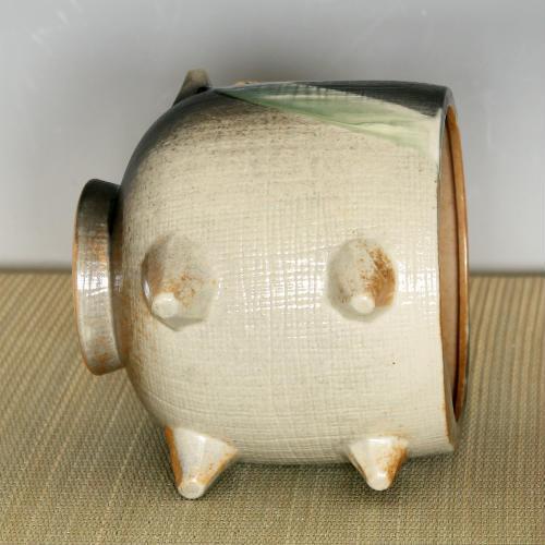 信楽焼 蚊取り 線香入れ ビードロ ブタ 蚊遣り器 器具付 おしゃれ ぶた