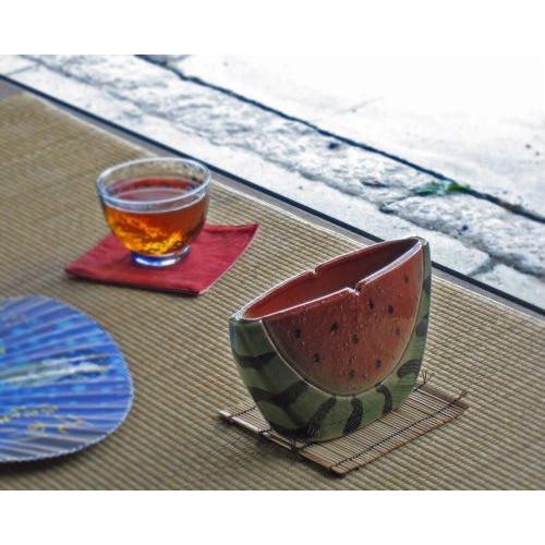信楽焼 蚊取り 線香入れ スイカ 蚊遣り器 器具付 おしゃれ かわいい