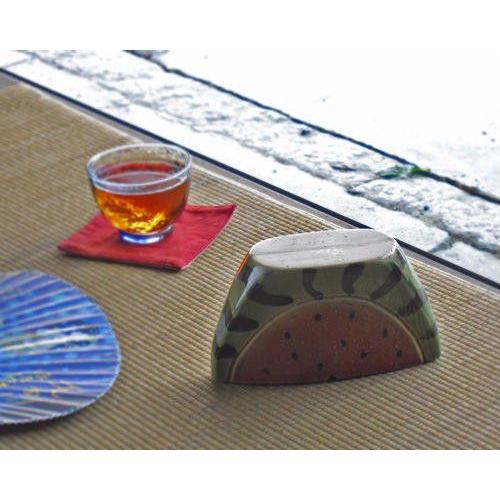 信楽焼 蚊取り 線香入れ スイカ 蚊遣り器 器具付 おしゃれ かわいい