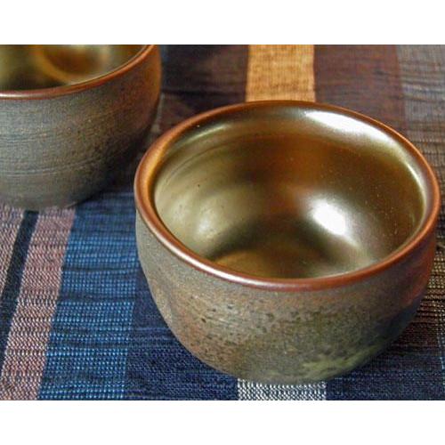 信楽焼 ぐい呑み 丸 光彩 酒器 陶器 おしゃれ 冷酒器 お猪口 盃 食器