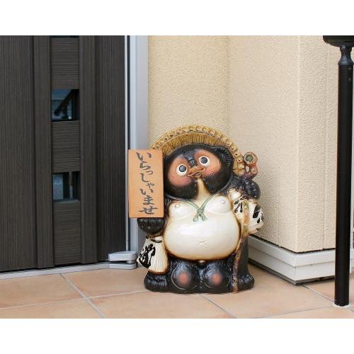 ポイント10倍][名入れ]信楽焼 狸 傘立て 表札 たぬきの傘たて 17号