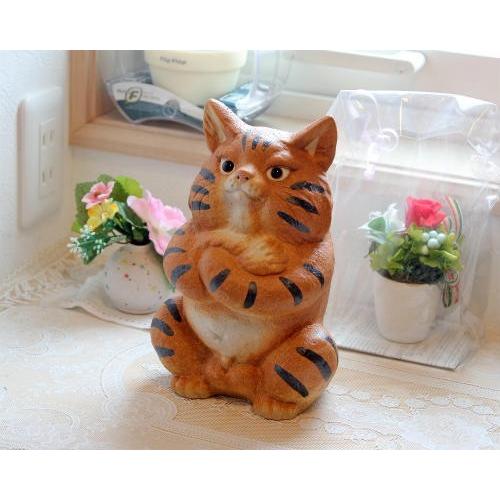 信楽焼 猫 置物 あぐらネコ 7.5号 虎柄 陶器 猫の置物 おしゃれ 信楽焼 猫 置物 あぐらネコ 7.5号 虎柄 陶器 猫の置物 おしゃれ