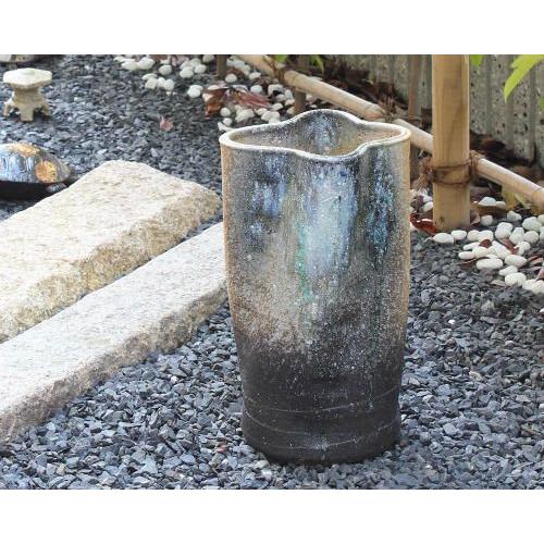 ポイント3倍]信楽焼 大きな 花瓶 窯変曲げ おしゃれ 大壺 つぼ ツボ 壷