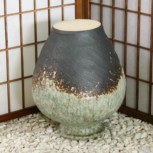 ポイント8倍]信楽焼 大きな 花瓶 白窯変 鯉口 13号 おしゃれ 大