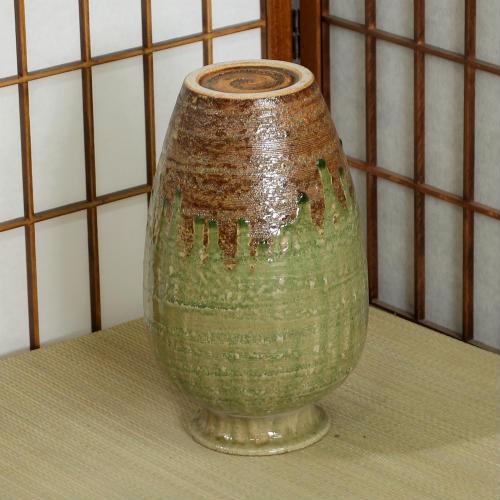 在庫数限り 信楽焼 大きな 花瓶 ビードロ 壷型 10号 おしゃれ 大