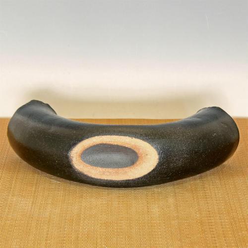 アウトレット 信楽焼 花瓶 花器 華道 池坊 嵯峨御流 黒釉 パイプ