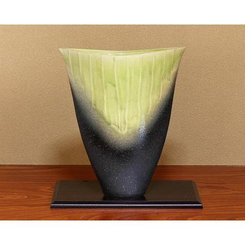 信楽焼 花器 黄ガラス 釉流し 合わせ 在庫数限り 陶器 花瓶 信楽焼 花器 黄ガラス 釉流し 合わせ 在庫数限り 陶器 花瓶
