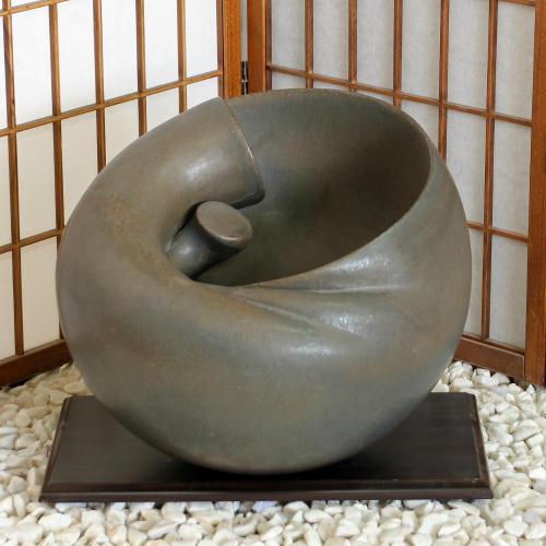 信楽焼 花瓶 花器 華道 池坊 嵯峨御流 いぶし 渦潮 陶器 生け花 和風