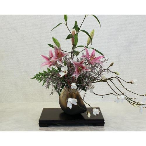 信楽焼 花器 ぼかし 富士型 在庫数限り 陶器 花瓶 生け花 和風 華道 池坊 生花用 手作 フラワーベース 信楽焼き 在庫数限り あすつく(25-112)_1