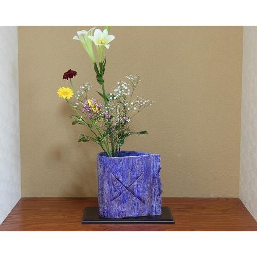 信楽焼 花器 青 櫛目 合わせ 在庫数限り 陶器 花瓶 生け花 和風 華道 池坊 生花用 手作 フラワーベース 信楽焼き 在庫数限り あすつく 26 116 Skaki0024 夢源陶房 通販 Yahoo ショッピング