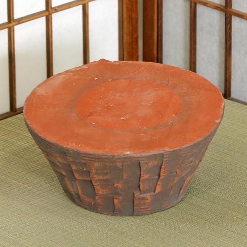 信楽焼 花瓶 花器 華道 池坊 嵯峨御流 内黄 ロール 山型 陶器 生け花 和風 生花用 フラワーベース 信楽焼き 手作 在庫数限り あすつく｜mugen-tobo｜03