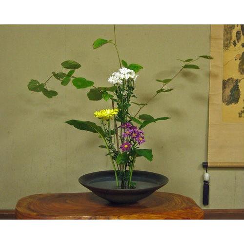 定価 信楽焼 水盤 花器 12号 金線そり 陶器 池坊 嵯峨御流 生け花 華道用 花瓶 ギフト 信楽焼き 在庫数限り あすつく Mr9114 02g