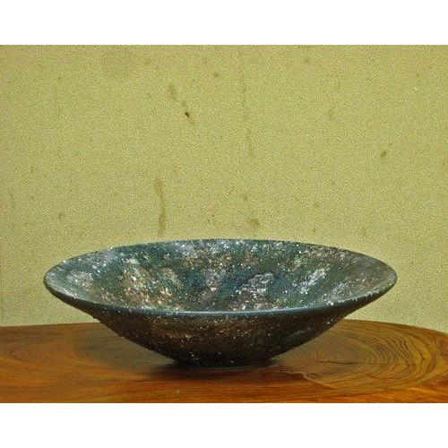 在庫数限り 信楽焼 水盤 花器 13号 青窯肌櫛目ソリ 陶器 池坊 嵯峨御流 