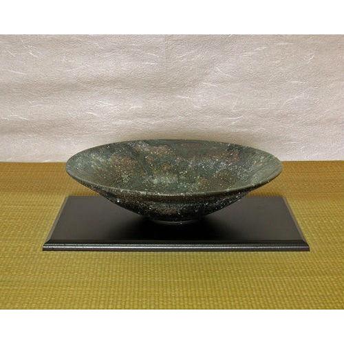 在庫数限り 信楽焼 水盤 花器 12号 青窯肌櫛目ソリ 陶器 池坊 嵯峨御流 