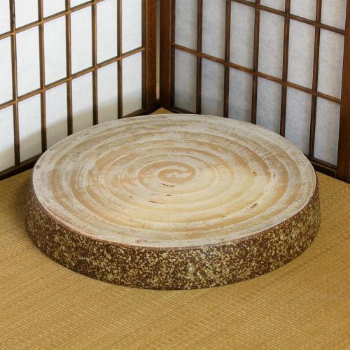 在庫数限り 信楽焼 水盤 花器 15号 窯肌 切立 丸 陶器 池坊 嵯峨 在庫数限り 信楽焼 水盤 花器 15号 窯肌 切立 丸 陶器 池坊 嵯峨