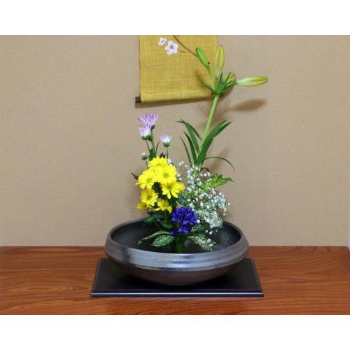 花器大皿丸華道水盤花瓶