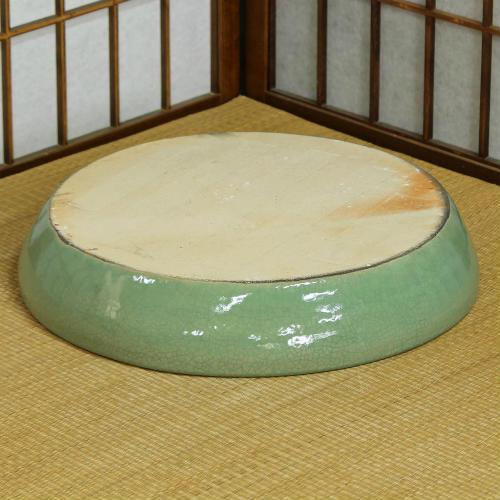 信楽焼 水盤 花器 12号 青磁 貫入 陶器 池坊 嵯峨御流 生け花 信楽焼 水盤 花器 12号 青磁 貫入 陶器 池坊 嵯峨御流 生け花