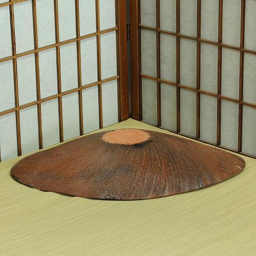 在庫数限り 信楽焼 水盤 花器 17号 灰釉 刷毛目 小判 陶器 池坊 嵯峨御