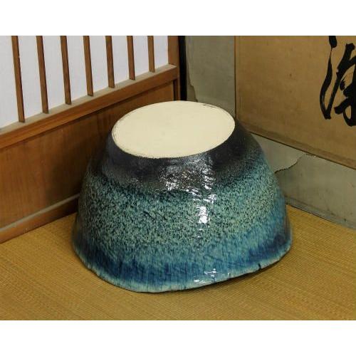 ポイント8倍]信楽焼 睡蓮鉢 青斑点 16号 陶器 メダカ鉢 おしゃれ