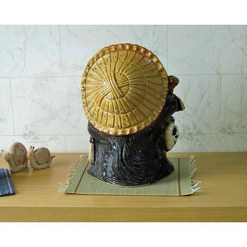 信楽焼 狸 置物 開運絵馬 たぬきの置物 8号 (名入れも可) 玄関 狸置物