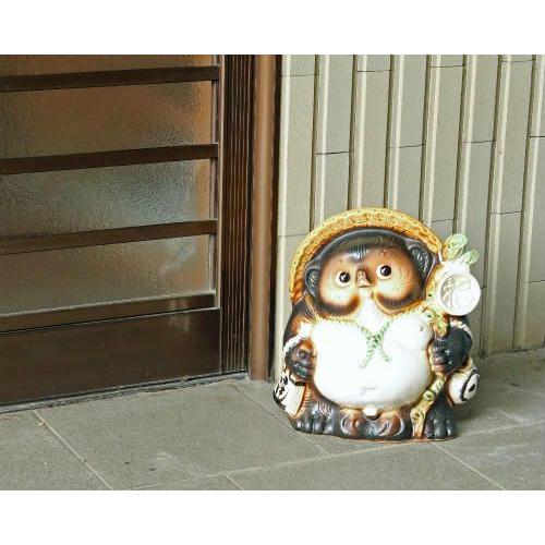 信楽焼 狸 置物 福々 たぬきの置物 10号 オス(名入れも可) 玄関 狸置物