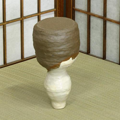 池坊花器大型長方形ベージュ色