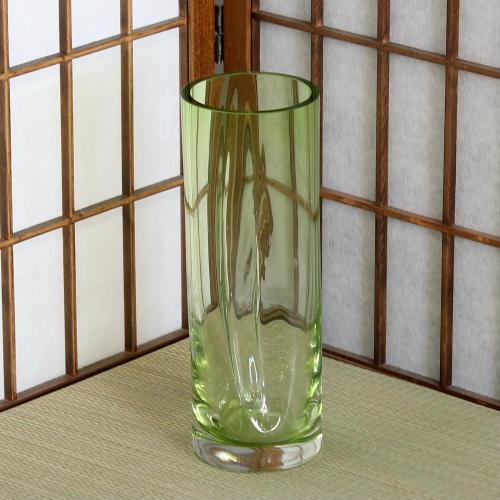 訳あり 1点物 ガラス製 花器 ライトグリーン 寸胴 アウトレット 池坊 生け花 数量限定 和風 洋風 華道 硝子 生花 立花 花瓶 ギフト 華道 あすつく Tkaki0110 夢源陶房 通販 Yahoo ショッピング