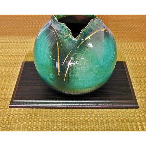 メール便対応] 木製 高級黒丹 花台 10号 台 敷物 敷板 生け花 花器