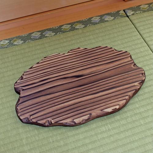 メール便対応] 木製 焼き杉 花台 10号 台 敷物 敷板 生け花 花器 置物