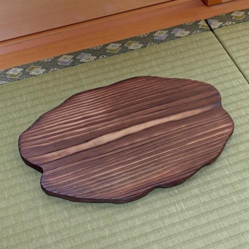 メール便対応] 木製 焼き杉 花台 10号 台 敷物 敷板 生け花 花器 置物