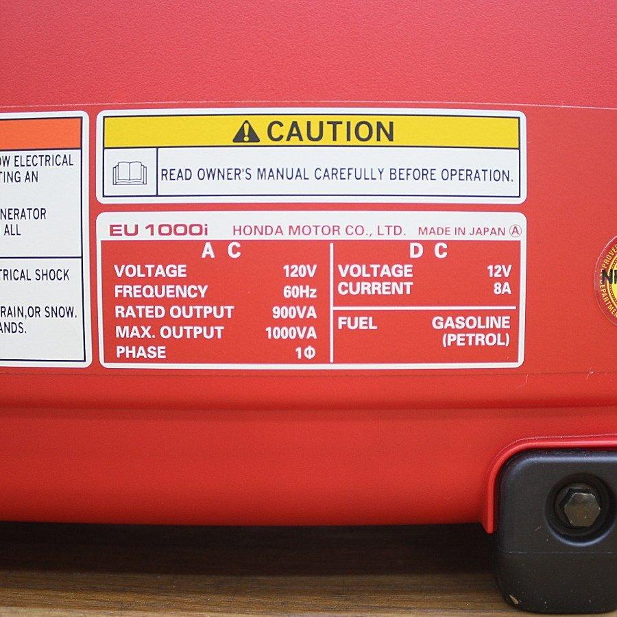 HONDA/ホンダ EU1000i 900VA ポータブルインバーター発電機○海外(米国