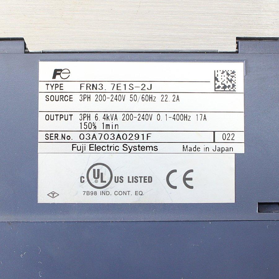富士電機インバーター FRENIC-Multi FRN3.7E1S-2J 3相200V/3.7kW(5馬力