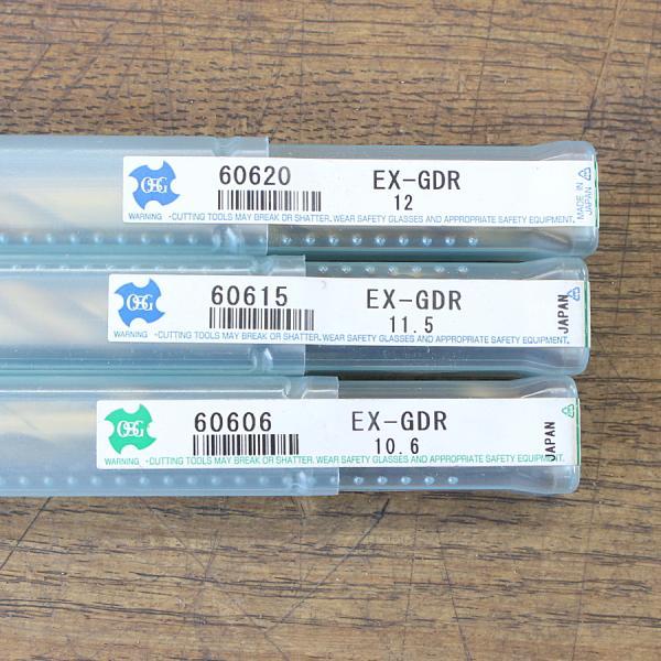 未使用）ドリル5本 OSG φ9/10.6/11.5/12/13.5 EX-GDR,EX-SUS-GDR