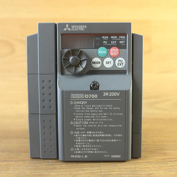 未使用）三菱 FR-D720-1.5K インバータ 3相 200V 2馬力 : 無限堂