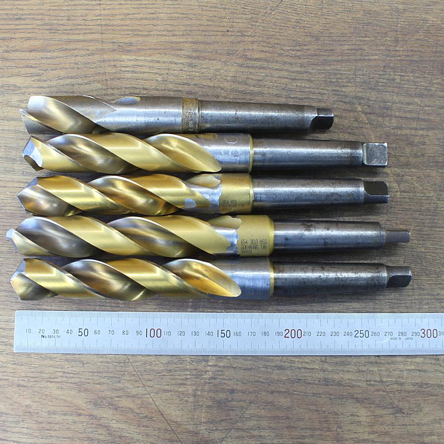 5本セット☆グーリング他 30mm テーパーシャンクドリル MT3 HSS
