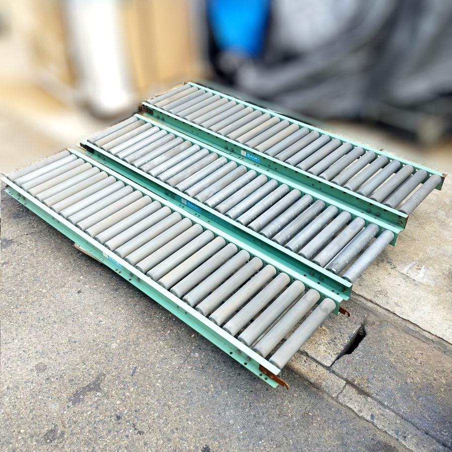 配送は要相談］サンキ/三機工業 ローラーコンベア L2000xW482xH100 3 