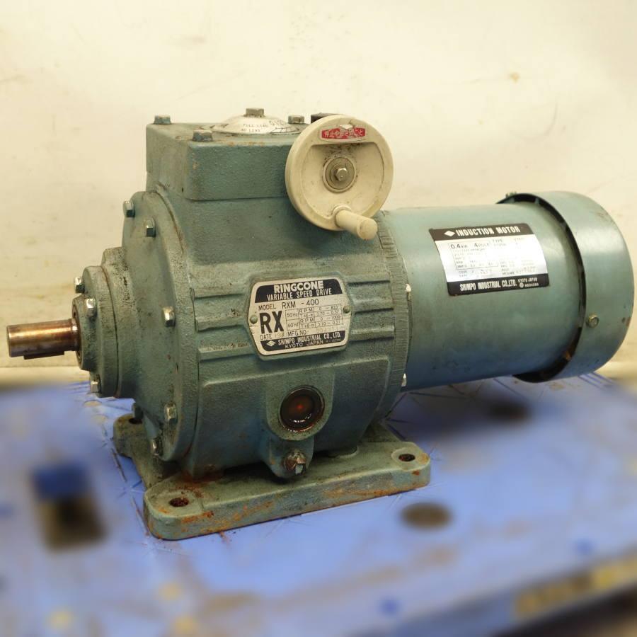 日本電産シンポ RXM-400 1/2馬力モーター付無段変速機 リングコーン RX