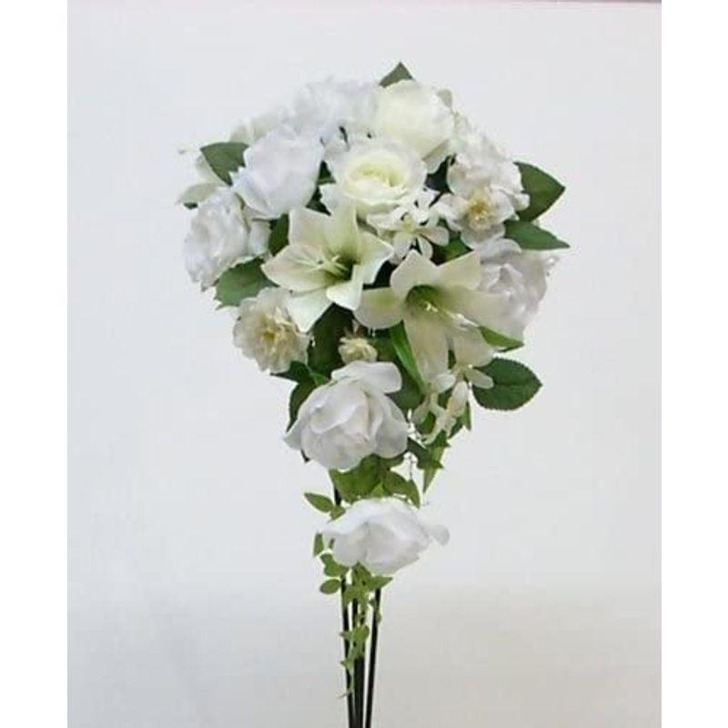 宅配便配送 ウエディングブーケ ブートニア付き アーティフィシャル