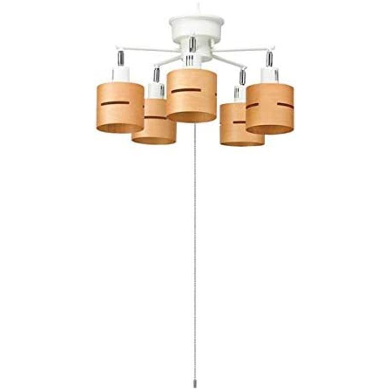 YAZAWA(ヤザワコーポレーション) 5灯ウッドセードシーリング ナチュラル CEX60X02NA ヤザワコーポレーション 5灯ウッドセードシーリング ナチュラル CEX60X02NA AC100V サイズ