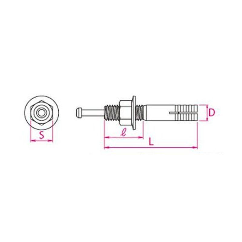 サンコーテクノ ステンレス オールアンカー 太さ10ミリ長さ80ミリ 中身入数(約)50本 (54-092) mm ステンレス オールアンカー 太さ10ミリ長さ80ミリ 中身入数 約 50本