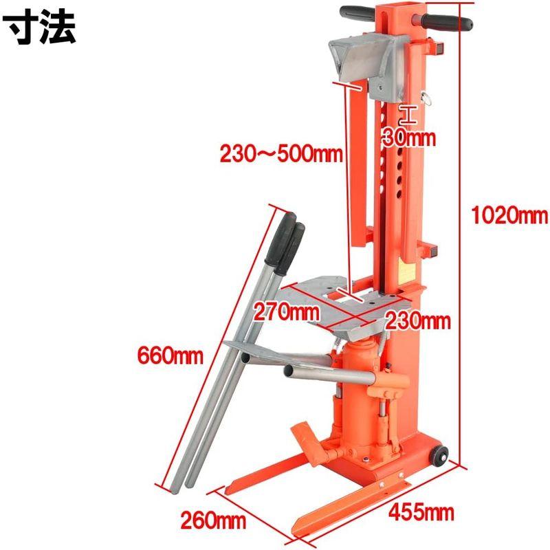 toolsisland　(ツールズアイランド)　日本語説明書付き　油圧　薪割り機　6ton　手動式　ダブルカッター仕様